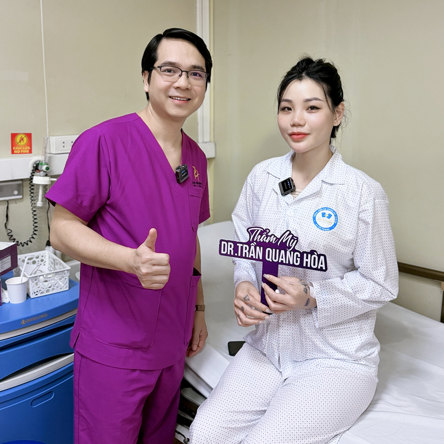 Phòng hậu phẫu nâng ngực nhà Dr. Trần Quang Hòa chăm sóc 24/7